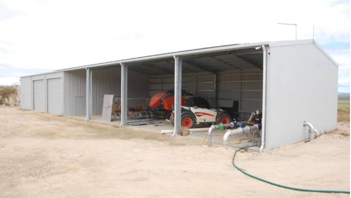 Improvements include a new, 500 square metre machinery/workshop shed. Picture supplied