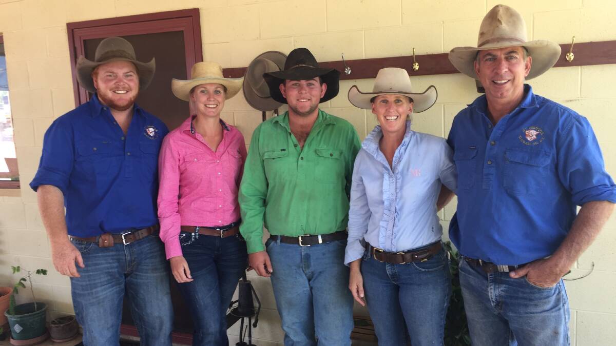 Team Mount Riddock - Abbro Woolnought, Frances Cooper, and Jaycob Bell with and Rebecca and Steve Cadzow.