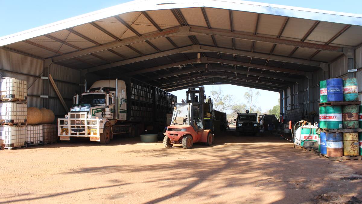 Gooyea Station features a new 35x20m steel frame machinery shed. 