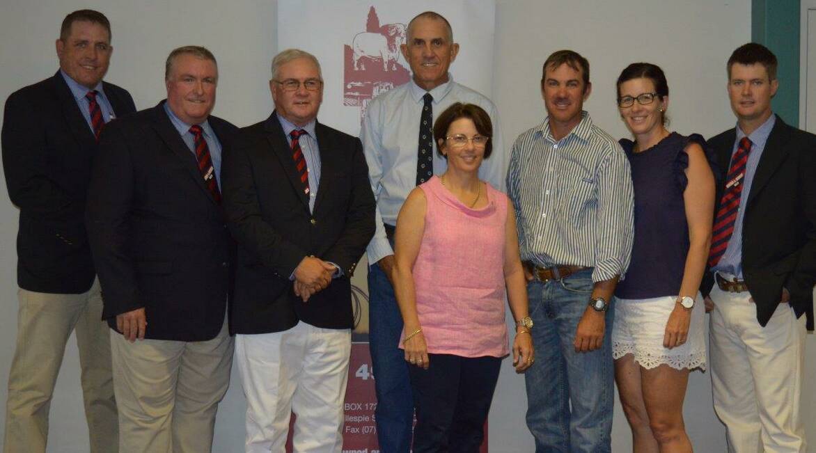 
Brad Hanson, Gary Hourn and Gary Bishop from Hourn and Bishop Qld, with vendors Murray and Janelle Anderson, buyers Alan and Natalie Goodland and Brad Passfield from Hourn and Bishop Qld.