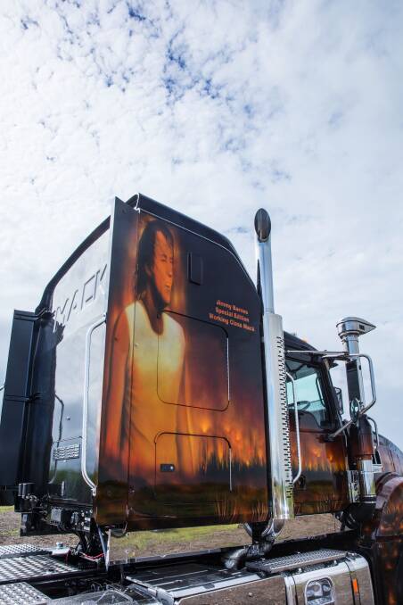 The art work spray painted on the truck's cabin was overseen by Jimmy Barnes. 