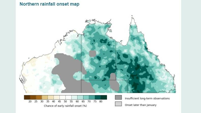 The Bureau of Meteorology says early rain is on its way for northern Australia.