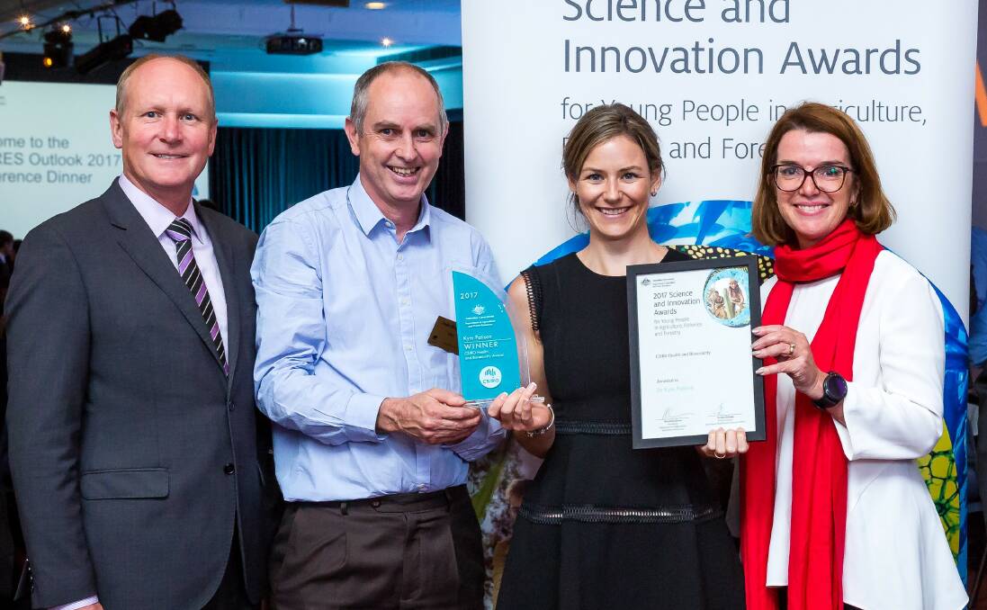 AWARD WINNER: ABARES chief scientist Dr Kim Ritman, Andy Shepphard, CSIRO Biosecurity, CQUniversity’s Dr Kym Patison, and deputy agriculture minister senator Anne Ruston. Photo - Steve Keough Photography