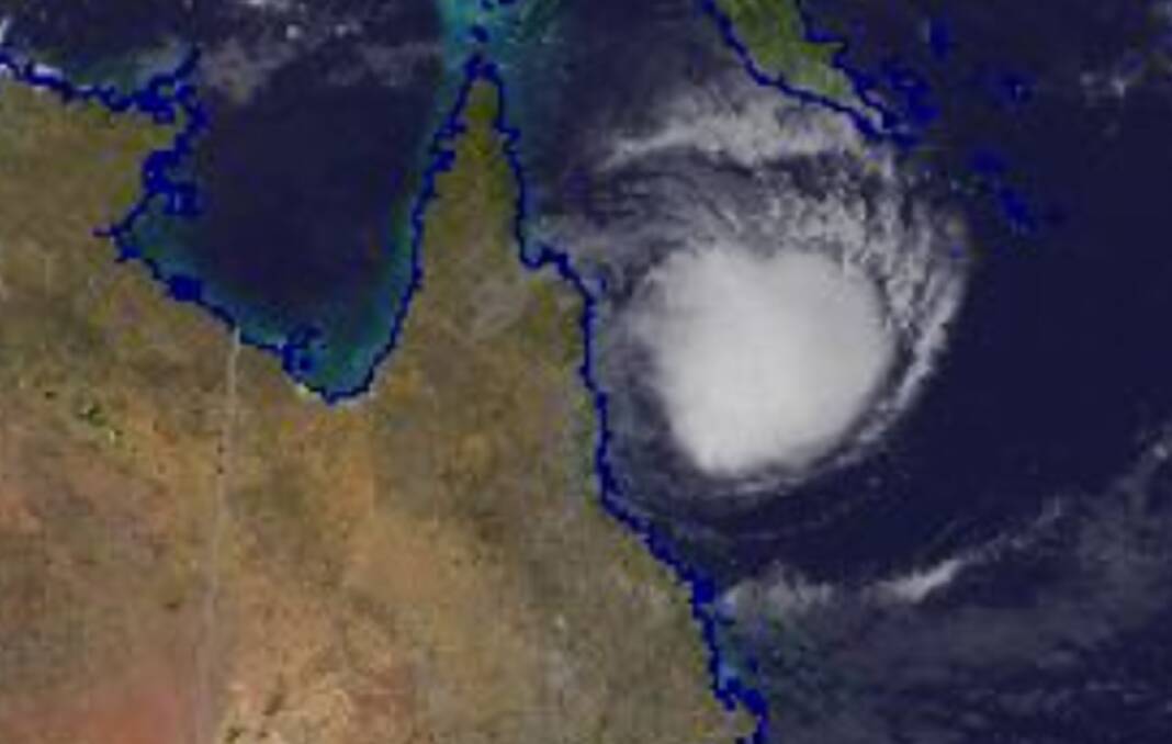 Tropical Cyclone Jasper is expected to increase to a category 2 storm before crossing the coast on Wednesday. Image by BOM